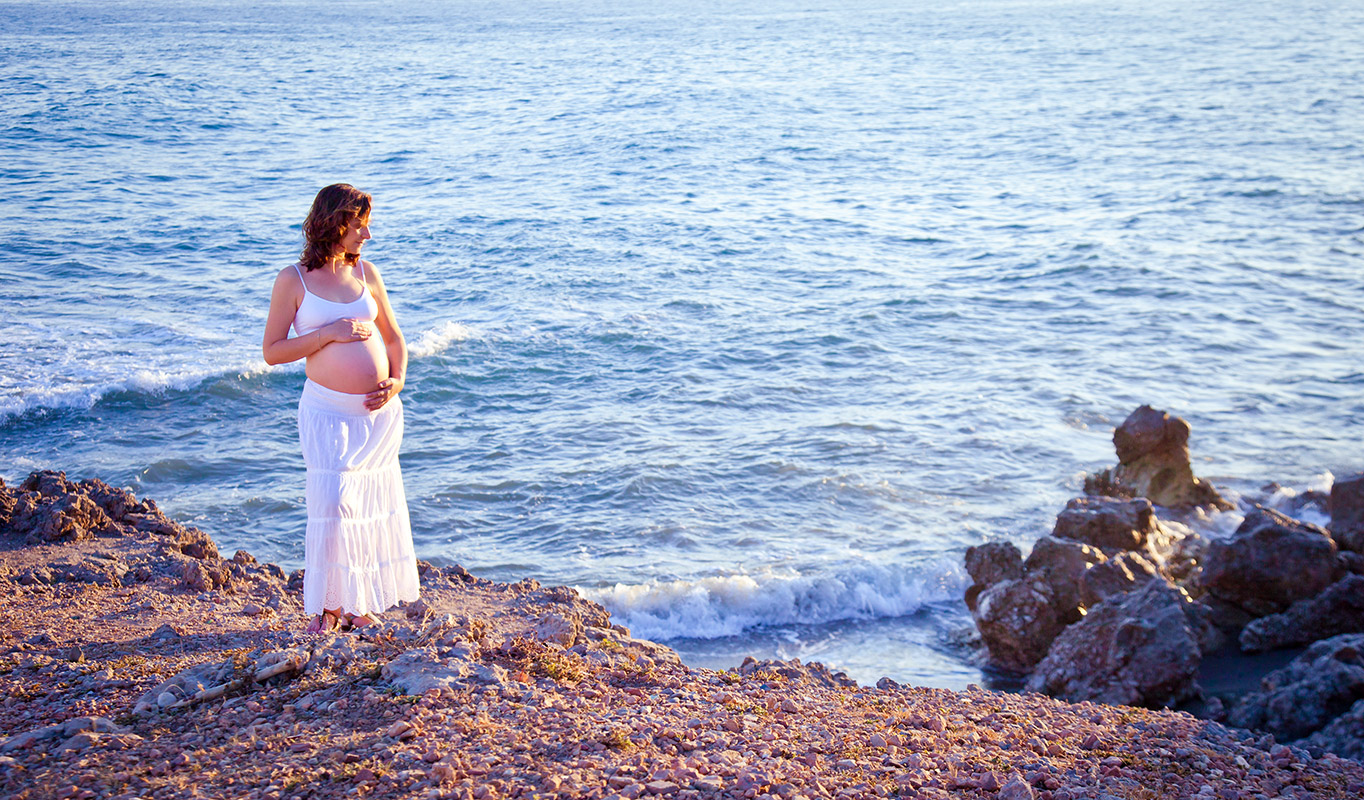 Fotos de embarazada en la playa